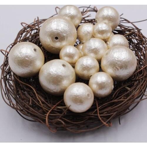 10PCS/ Lot Japanese Cotton Pearl Good Quality Directly Holes Cotton Pearl DIY jewelry Making Eearings Necklace