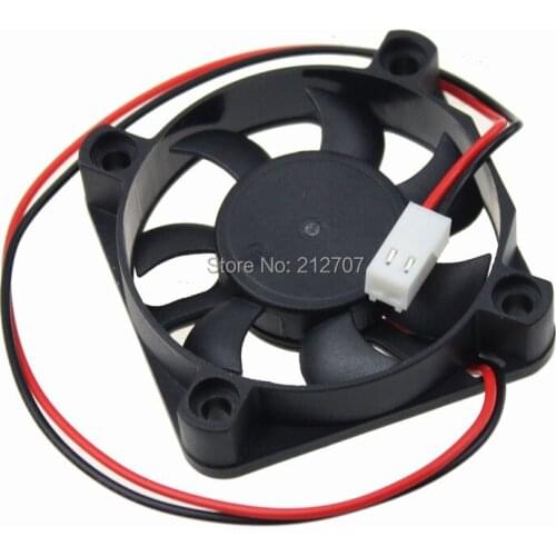 2 Pieces/lot Gdstime 50x50x10mm 2Pin-2510 Connector 50mm 12V DC Cooling Fan