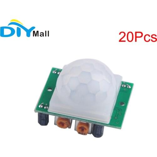 20Pcs/lot HC-SR501 Pir Infrared IR Sensor Human Body Motion Detector Module for Arduino Security Alarm System