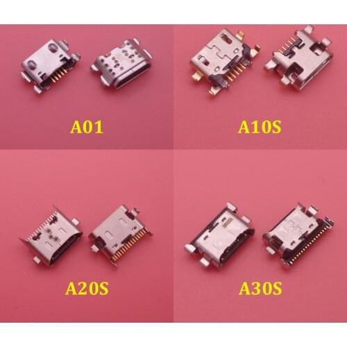 4 models each 10 pcs Micro USB Jack Connector Socket Charging Port Plug For Samsung Galaxy A01 A015 A015F/DS A10S A20S A30S A50S