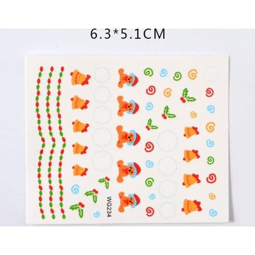 45pcs/set Hot Sale New Arrivals 3D Nail Decal and Stickers DIY Art Manicure Beauty Watermark Christmas Snowflake Snowman T1640