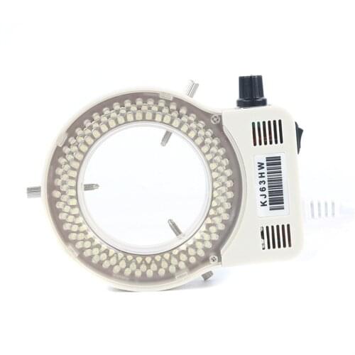 Agnicy Stereo Microscope Light Source 144 LED High Brightness White Auxiliary Light Source Adjustable Ring