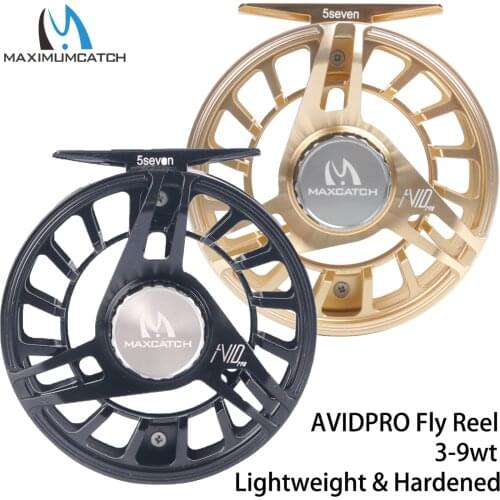 Maximumcatch AVIDPRO 3-9wt Lightweight Hardened Fly Fishing Reel Physical CNC Machined 6061T6 Aluminum Robust Fly Reel