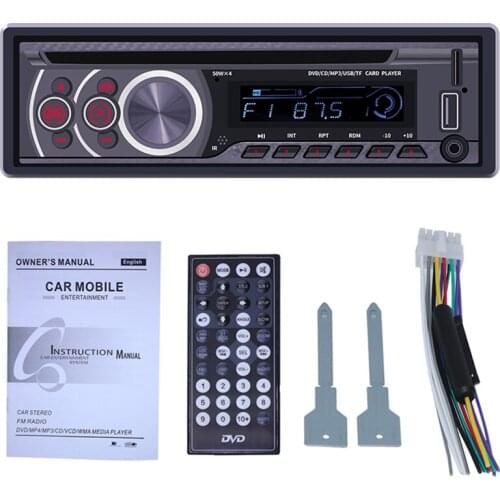 Car Stereo CD Player - Single Din Bluetooth Audio and Hands Free Calling MP3 Player CD/DVD/VCD USB Port AUX Input AM/FM Radio Re