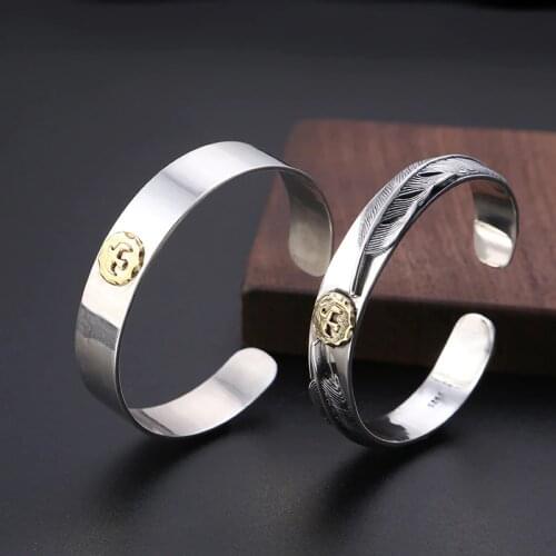 New Adjustable Bangle 100% 925 sterling silver color Flying eagle Opening Bracelet Bangle For Men Women Jewelry Graduation Gifts