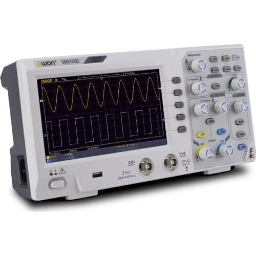 Owon SDS1202 Digital Storage Oscilloscope 2 Channels 200Mhz Bandwidth 7'' Handheld LCD Display Portable USB Oscilloscopes