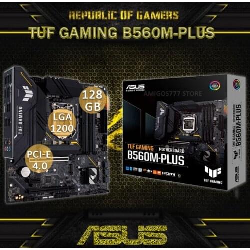 LGA 1200 Asus TUF GAMING B560M-PLUS Motherboard Support 10th/11th-Gen Cpu DDR4 5000MHz(OC) M.2 CHAI B560 GamingPlaca-Mãe 1200