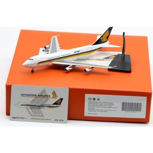 1:400 Alloy Collectible Plane Gift JC Wings EW4742001 Singapore Airlines Boeing B747-200 Diecast Aircraft Jet Model 9V-SIA