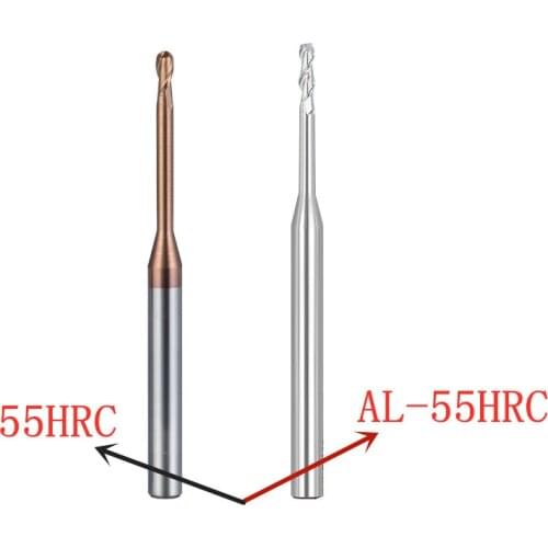 CNC R0.1MM R0.2MM 0.2MM 0.3MM-3MM 2F Lengthen deep-hole elongation avoiding cutter for metal tungsten steel end milling cutter