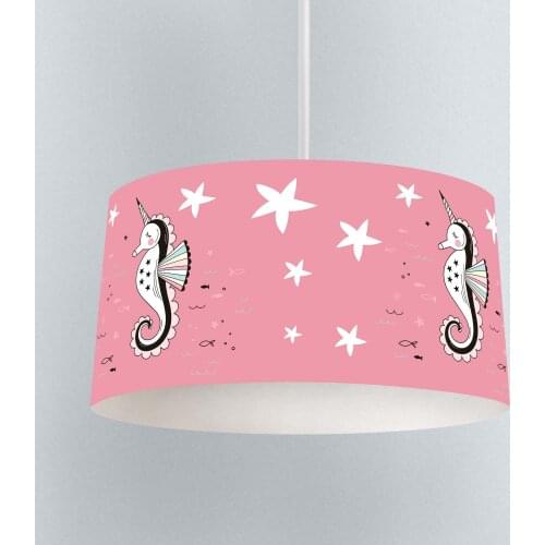 Lamp For Kids Bedrooms Light Chandelier for Living Room Childrens Room Pink Seahorse Starfish Model 220