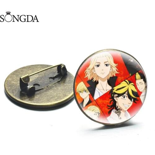 Trendy Anime Tokyo Revengers Brooches Cute Cartoon Figures Icon Lapel Pins Backpack Badges Unisex Jewelry Brooch Decoration Gift