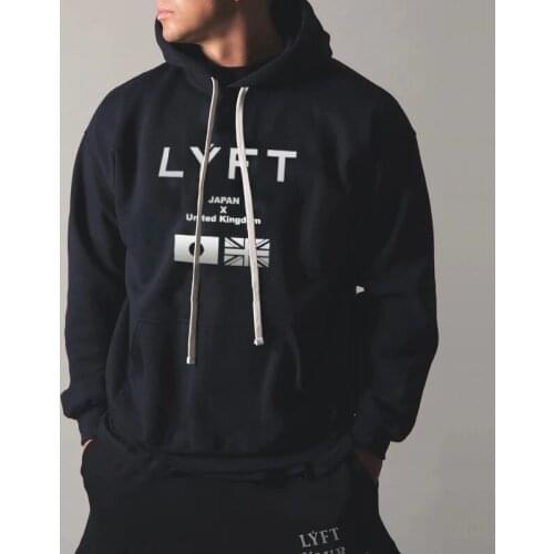 JAPAN&UK 2021 Men Running Gym Hoodies Cotton Fitness Bodybuilding Sweatshirt Sportswear Male Workout Hooded Jacket Clothing