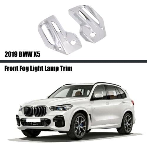 For BMW X5 2019 2020 2021 ABS Chrome Exterior Front Fog Light Lamp Cover Trim 2pcs Car Styling Accessories