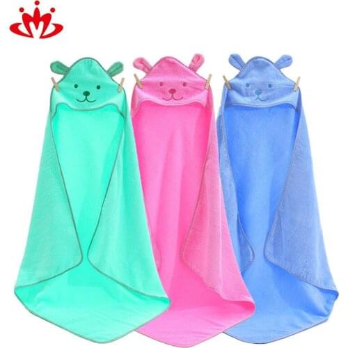 2020 NEW Wholesale price absorbent towel cartoon embroidered bear cotton childrens bath towel baby quilt baby cloak bath towel
