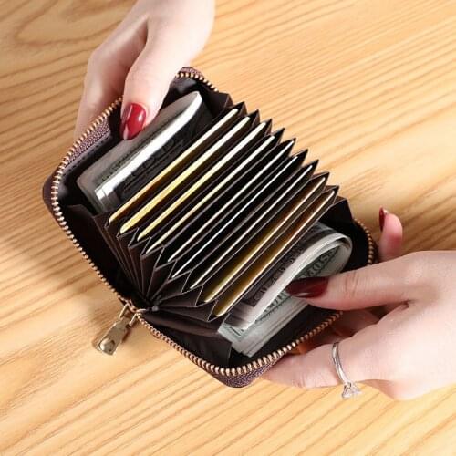 2021 NEW leather Function 9 Bits Card Case Business Card Holder Men Women Credit Passport Card Bag ID Passport Card Wallet