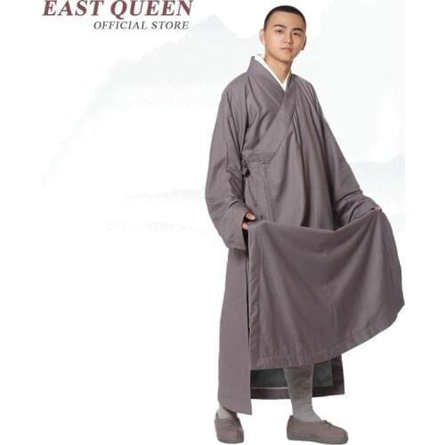 New Arrivals buddhist monk clothing men monk costume solid color shaolin monk robe large size 3xl 4xl 5xl 6xl AA2929 YQ