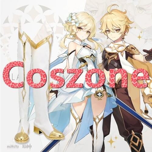 Genshin Impact Traveler Lumine Cosplay Shoes Boots Halloween Carnival Cosplay Costume Accessories
