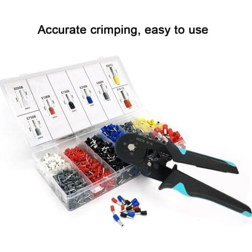 6-6 Tube Terminal Crimping Pliers Crimp Tool Ferrule Crimper Plier for Wire Terminal 0.06~6mm²