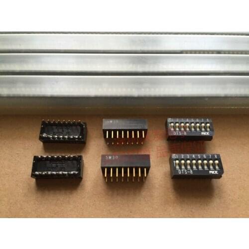 Original new 100% DIP 8 bit keyboard dial switch DTS-8 spacing 2.54mm gold-plated foot 8P