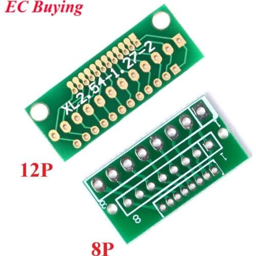 10pcs 1.27MM 2.0MM 2.54MM 8Pin 12Pin 8P 12P Adapter Board Plate for Wireless Modules Three Rows of 24/36 Holes