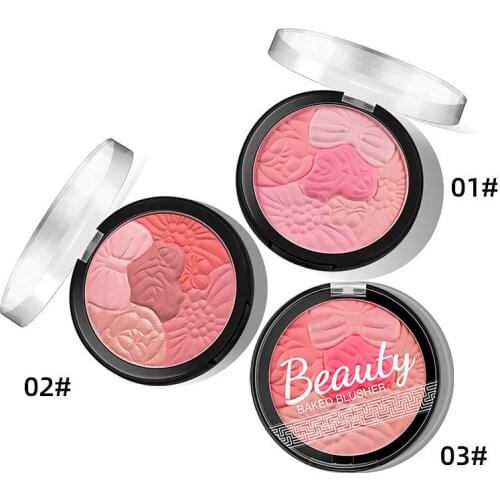 Face Pressed Petal Blush Petals Carving Cosmetics Five Color Blush Highlights To Trim Natural Blush Dish for Women Girl T0246