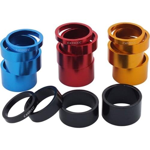 4pcs/set Set Bicycle Headset Spacer Mountain Bike Headset Washer Front Stem Fork Adjustment Spacer 5mm/10mm/15mm/20mm