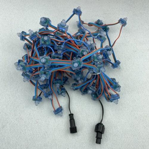 Regulated DC12V/18AWG RGBwire/WS2811 LED pixel string,addressable,IP68 rated;100pcs a string;with 2m 3 core xConnect pigtail