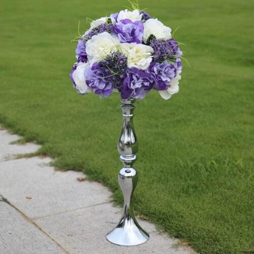 SPR !! 30CM DIA. FLOWER+47CM FLOWER shelf set High-end wedding route guide road lead flowers table centerpiece flower decoration
