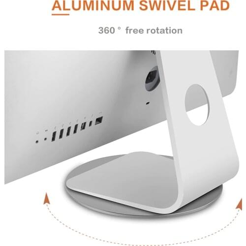360 Rotation Computer Monitor Base Aluminum Alloy Stand Dock Disc Non-slip Laptop notebook phone Monitor Stand for Apple iMac