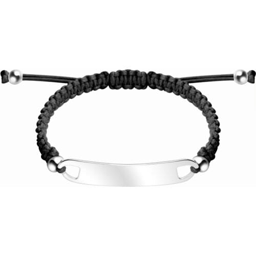 10pcs/Lot Blank Bar Charm Bracelet Mirror Polish Stainless Steel Adjustable For Women Men Jewelry Couple Gift