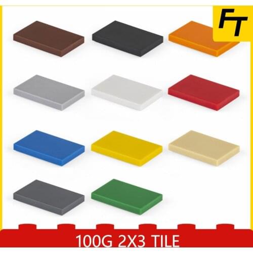 100g Small Particle 26603 Ceramic Tile Brick 2x3 DIY Building Blocks Compatible with Creative Gift Building MOC Block Castle Toy