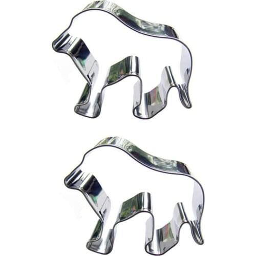 Lion shape 2 piece biscuit cutting molds, baking tools, cake decorating soft candy tools