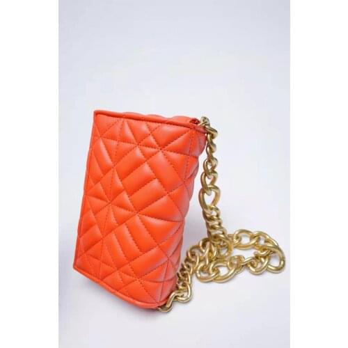 2021 Female Fashion Metal chainMetal chain Handbag Purse Luxury Retro Messenger Bag Designer Quilted Shoulder Bags Women New