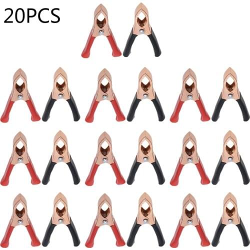 50A Car Alligator Clips Battery Clamps Crocodile Clip Aligator Clips 80mm Connector Connect Socket Plug