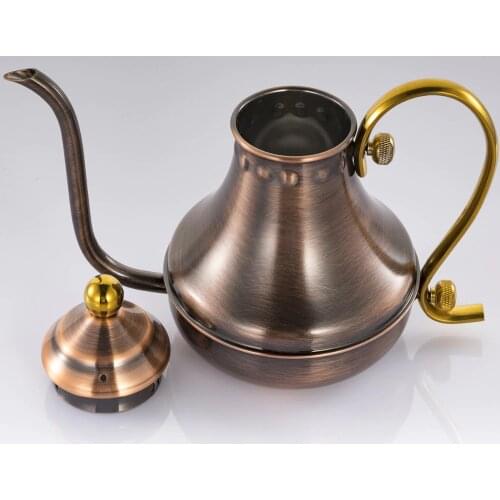 600ml Stainless steel long spour coffee kettle/stainless steel goosenec spout coffee pot with high quality and bottom price
