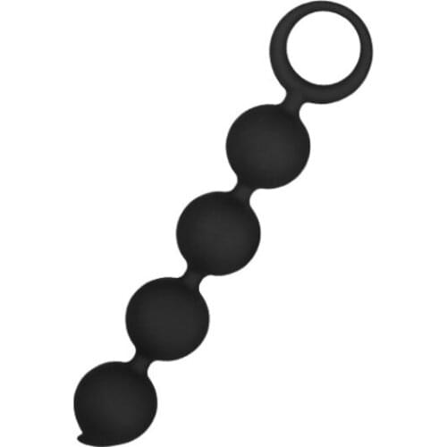 New anal beads butt plug with pull ring erotic G-spot Silicone Prostate Massager 4 Balls Sex Toys for Women Men