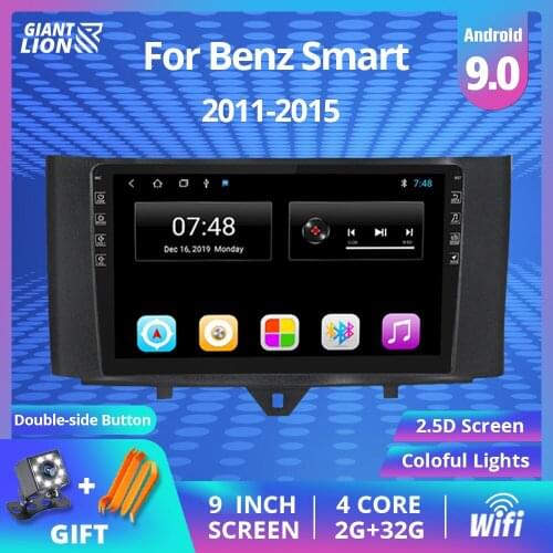 2DIN Android Car Radio For Mercedes Benz Smart 2011 2012 2013 2014 2015 Bluetooth WIFI Car Dvd Player Autoradio System Unit