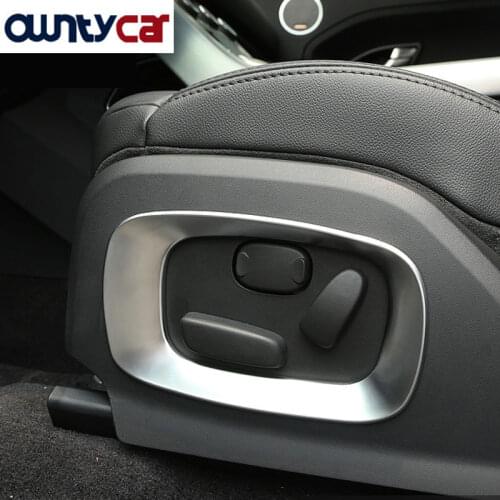 For Landrover Range Rover Evoque 2012-2015 Car-Styling ABS Matt Chrome Car Seat Side Frame Cover Trim Accessories set of 2pcs