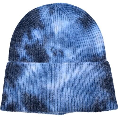 HanXi Fashion Dyed Cotton Winter Hats Beanie for Woman Men Knitted Ski Cap Unisex Warm Bonnet