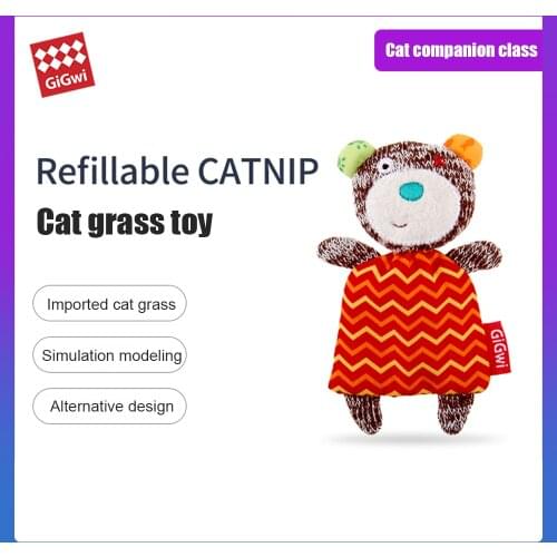 GIGWI Pet Toys Refillable Catnip Series Cat Toy Simulation modeling Washable Canvas Replaceable Catnip Toys For Cat