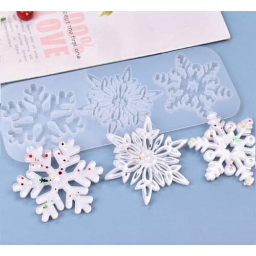 Three-linked Snowflake Listing Pendant Silicone Mold Jewelry Epoxy Resin Casting Jewelry Tool Making Resin Diy Craft