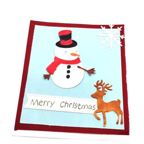 Julyarts Snowman Scarf Craft Cutting Dies Stencil For DIY Scrapbooking Album Paper Cards Decorative Crafts Embossing Die Cuts