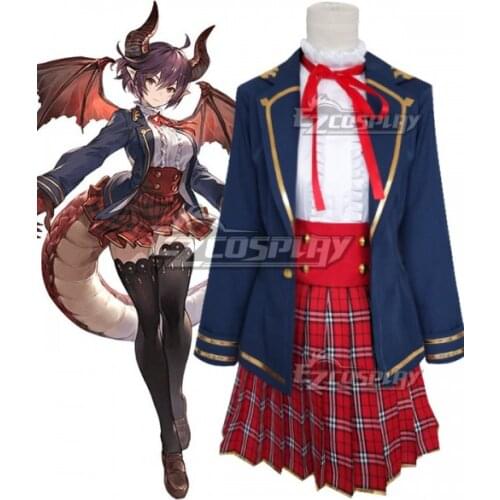 Granblue Fantasy Grea Drangon Uniform Skirt Suit Halloween Adult Party Dress Outfit Christmas Cosplay Costume E001