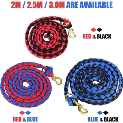 2021 Hot Selling Durable Heavy Duty Horse Riding Braided Equestrian Lead Rope with Sturdy Clasp Horse Riding Accessoreis