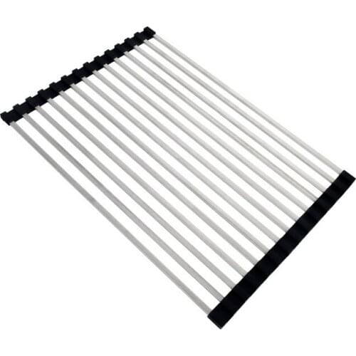 Multi function shelf stainless steel sink drain curtain vegetable basin drain shelf heat insulation pad foldable shutter