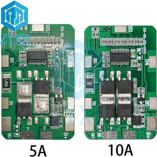 6S BMS 5A/10A 22V 18650 Li-ion Lithium Battery Charger Board Common Port Short Circuit Protection For Power Bank/Drill Motor