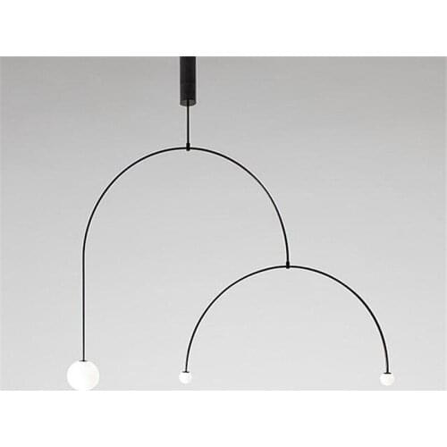 Postmodern U-Tube Pendant Lights Indoor Decor Hanging Lighting Fixtures Nordic Industrial Pendant Lamp Restaurant LED Luminaires