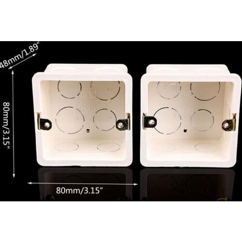 86X86 PVC Junction Box Wall Mount Cassette For Switch Socket Base Switch Bottom Box Electrical Box Accessories