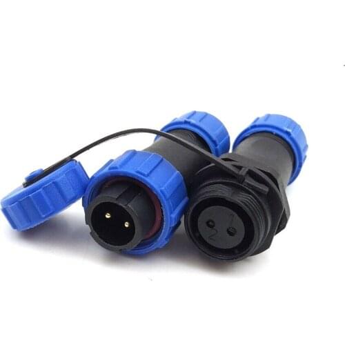 SP13 2pin Waterproof Connectors, Solder Plug Socket, Bulkhead Aviation Connector