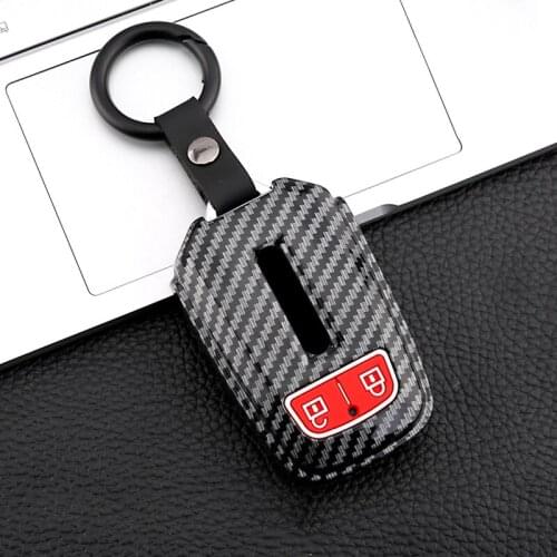 Carbon Fiber Style+Silicone Car Key Case Cover Shell For Isuzu D-MAX MUX Truck DMAX 2015 2016 2017 2018 2019 2020 Accessories